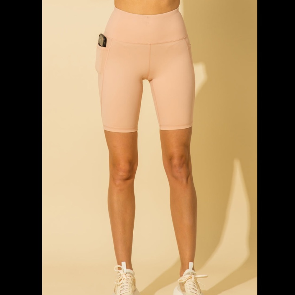 Misty Rose Biker Shorts